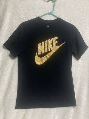 Nike Black Tee with White Logo